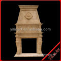 Natural Yellow Stone Carving English Style Fireplace YL-B109